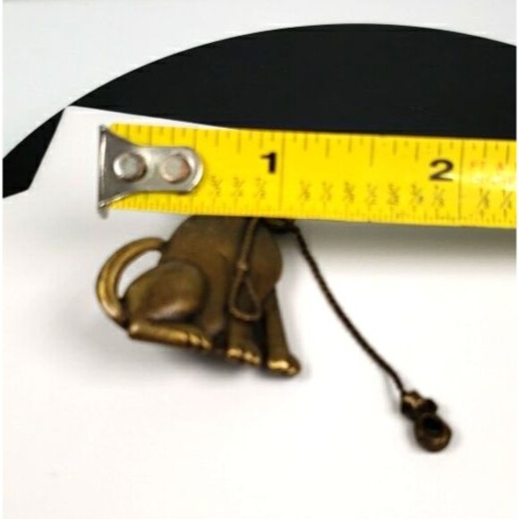 Vintage 1986 JJ Jonette Gold Tone Dog With Leash Brooch - Picture 13 of 13